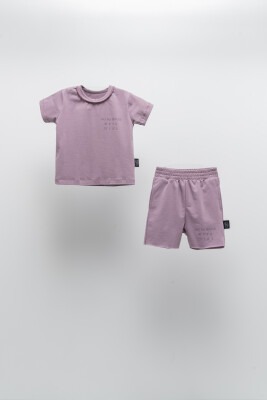 Toptan Erkek Bebek Şortlu Tişört Takım 6-24M Moi Noi 1058-MN51231 - 3