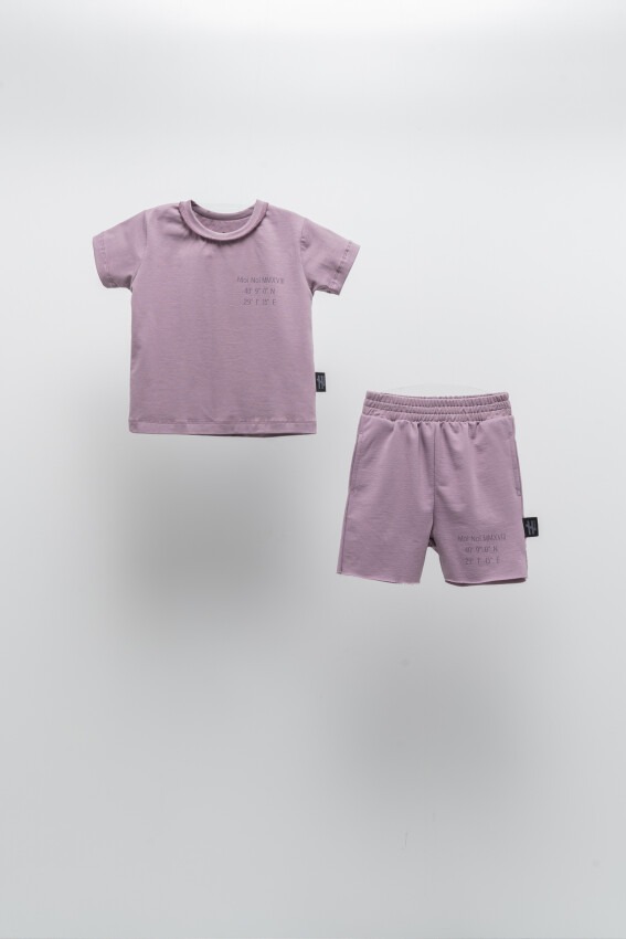 Toptan Erkek Bebek Şortlu Tişört Takım 6-24M Moi Noi 1058-MN51231 - 3