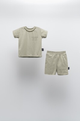 Toptan Erkek Bebek Şortlu Tişört Takım 6-24M Moi Noi 1058-MN51231 - 4