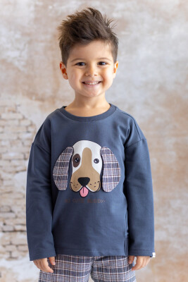 Toptan Erkek Bebek Sweatshirt 6-48M Mininio 2062-252M1KPB61 - 1