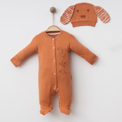 Toptan Erkek Bebek Tulum 0-1M Gümüş Baby 2043-0084 - 3