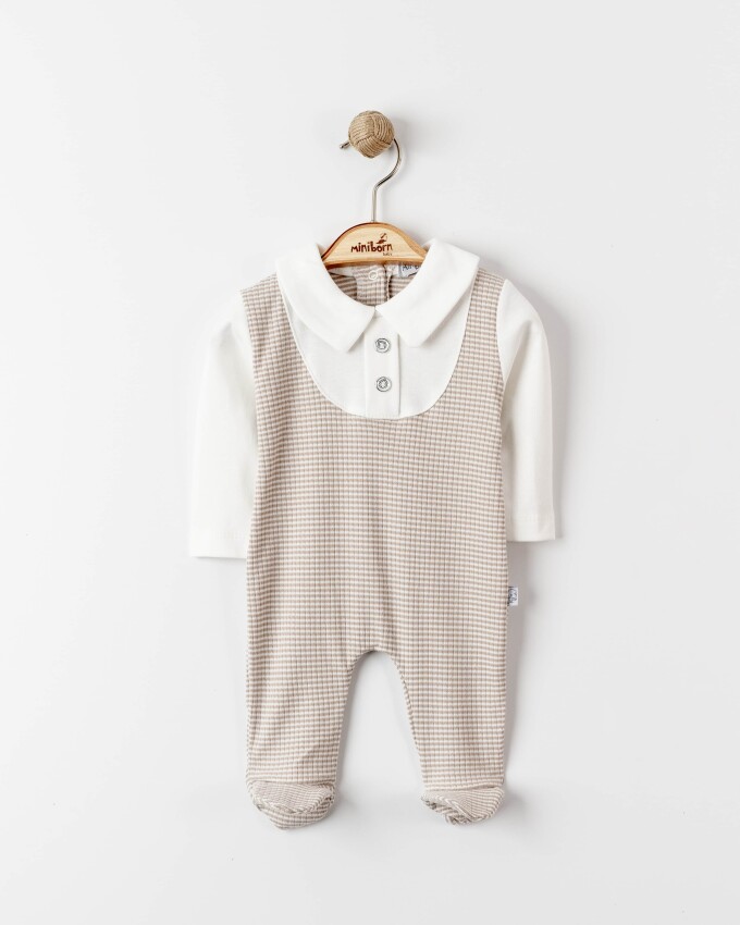 Toptan Erkek Bebek Tulum 0-6M Miniborn 2019-6313 - 3