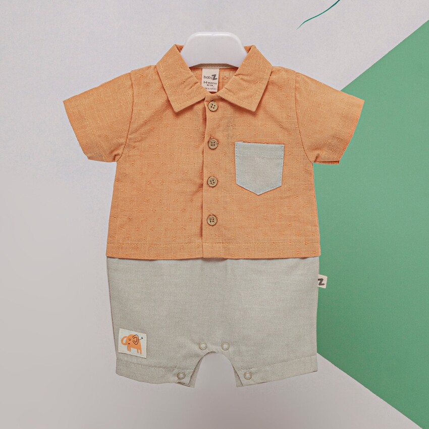 Toptan Erkek Bebek Tulum 3-12M BabyZ 1097-4327 - 1