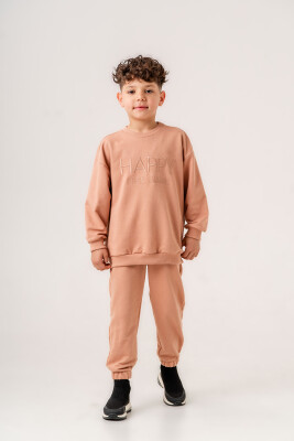 Toptan Erkek Çocuk 2'li Sweatshirt ve Pantolon Takım 6-9Y Gold Class 1010-3633 - Gold Class (1)