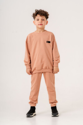 Toptan Erkek Çocuk 2'li Sweatshirt ve Pantolon Takımı 6-9Y Gold Class 1010-3634 - Gold Class (1)