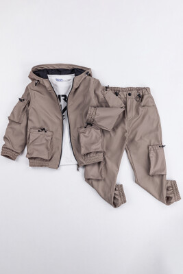 Toptan Erkek Çocuk 3'lü Body, Ceket ve Pantolon Takımı 6-9Y Gold Class 1010-3567 - 5