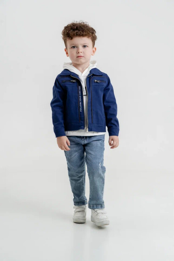 Toptan Erkek Çocuk 3'lü Ceket, Gömlek ve Pantolon Takım 1-4Y Cool Exclusive 2036-28054 - Cool Exclusive