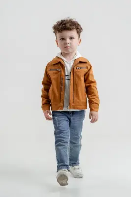 Toptan Erkek Çocuk 3'lü Ceket, Gömlek ve Pantolon Takım 1-4Y Cool Exclusive 2036-28054 - 2
