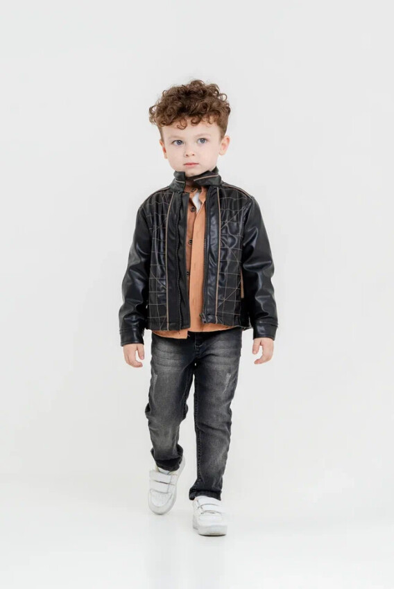 Toptan Erkek Çocuk 3'lü Ceket, Gömlek ve Pantolon Takım 5-8Y Cool Exclusive 2036-26089 - Cool Exclusive