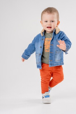 Toptan Erkek Çocuk 3'lü Ceket Sweat ve Pantolon Takım 6-24M Bubbly 2035-2029 - 2