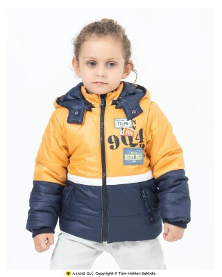 Toptan Erkek Çocuk 3'lü Mont, Sweatshirt ve Kot Pantolon Takım 3-6Y Bombili 1004-6121 - Bombili (1)