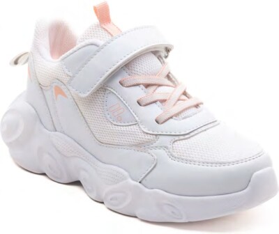 Toptan Erkek Çocuk Bantlı Spor Ayakkabı 31-35EU Minican 1060-PMX-F-1854 Beyaz