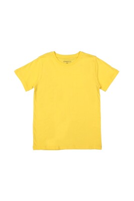 Toptan Erkek Çocuk Basic Tişört 9-12Y Divonette 1023-7651-4 Sarı