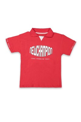 Toptan Erkek Çocuk Baskılı T-shirt 6-9Y Tuffy 1099-8120 Kırmızı