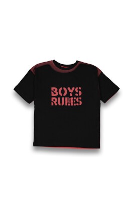 Toptan Erkek Çocuk Baskılı Tişört 6-9Y Tuffy 1099-8104 Kırmızı