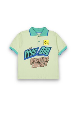 Toptan Erkek Çocuk Baskılı Tişört 6-9Y Tuffy 1099-8110 Su Yeşili