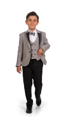 Toptan Erkek Çocuk Ceket, Gömlek ve Pantolon Takım 11-14Y Messy 1037-5802 - Messy (1)