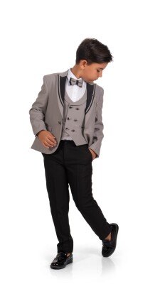 Toptan Erkek Çocuk Ceket, Gömlek ve Pantolon Takım 7-10Y Messy 1037-5801 - Messy (1)
