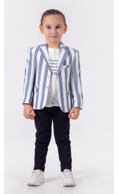 Toptan Erkek Çocuk Ceketli T-shirt ve Pantolon Takım 1-4Y Lemon 1015-9810 - 2
