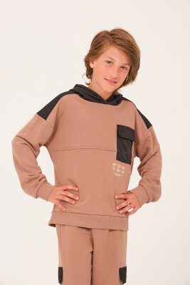 Toptan Erkek Çocuk Kapüşonlu Sweatshirt 8-15Y Jazziee 2051-252J4MTD61 - 2