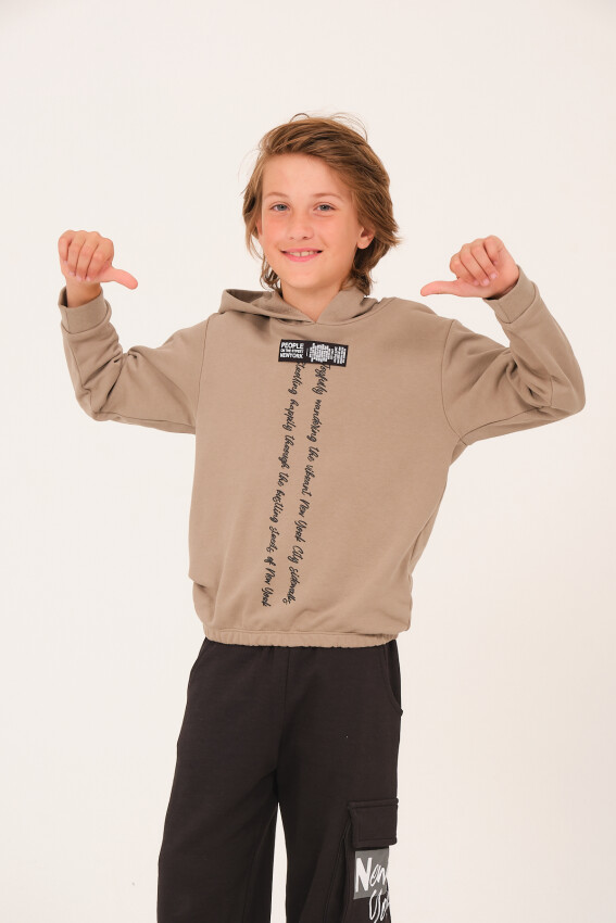 Toptan Erkek Çocuk Kapüşonlu Sweatshirt 8-15Y Jazziee 2051-252J4MTK61 - 2