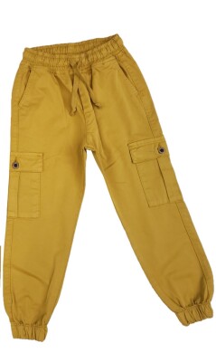 Toptan Erkek Çocuk Keten Pantolon 3-8Y Lemon 1015-8700-R120-C - Lemon