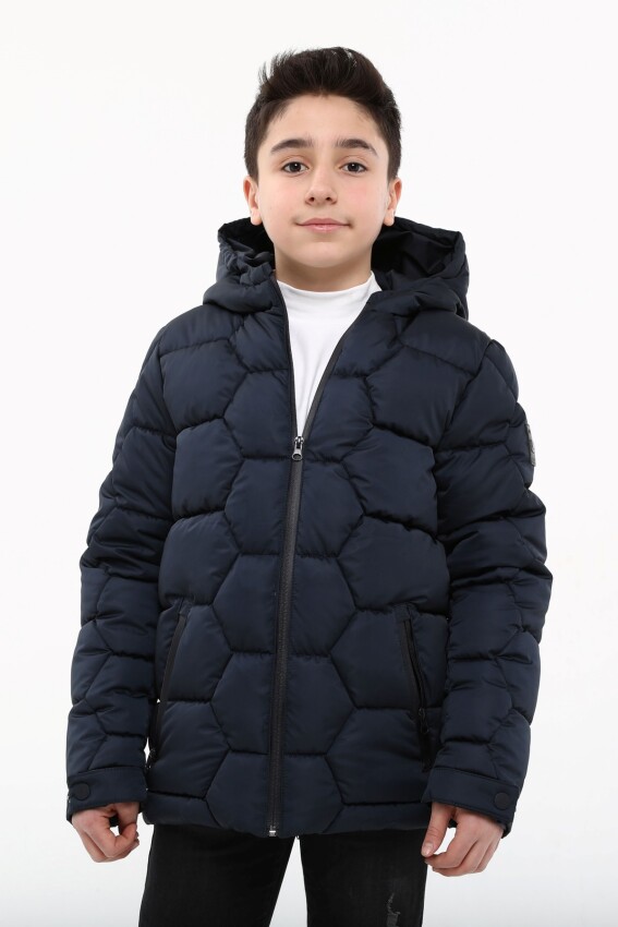 Toptan Erkek Çocuk Mont 4-14Y Benitto Kids 2007-51280 - 2