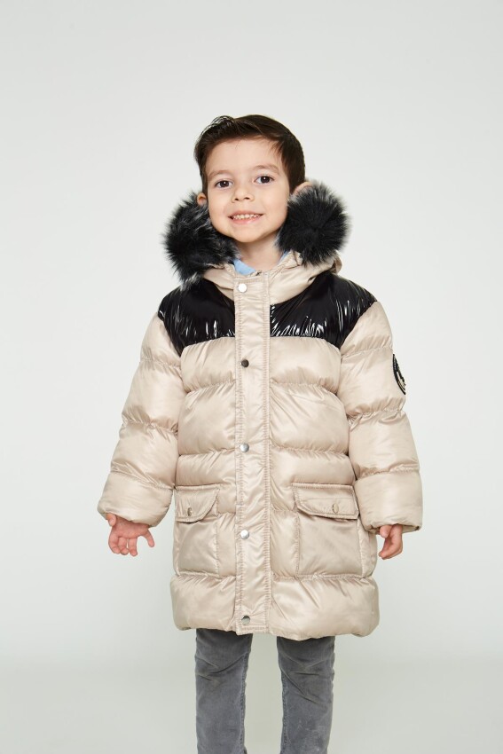 Toptan Erkek Çocuk Mont 6-14Y Benitto Kids 2007-51242 - 2