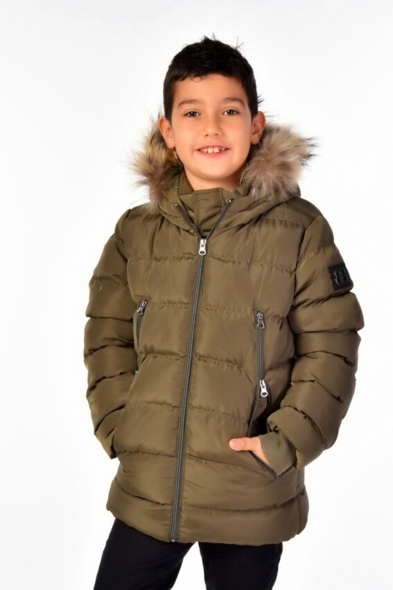 Toptan Erkek Çocuk Mont 6-14Y Benitto Kids 2007-51248 - 2