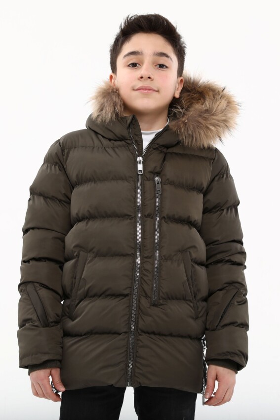 Toptan Erkek Çocuk Mont 6-14Y Benitto Kids 2007-51271 - 2