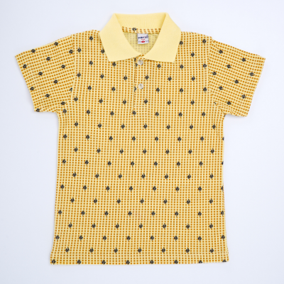 Toptan Erkek Çocuk Polo Yaka Tişört 2-5Y Pafim 2041-Y23-6514 Sarı