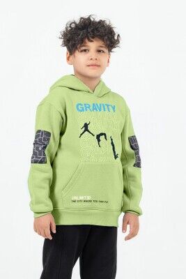 Toptan Erkek Çocuk Sweatshirt 9-14Y DMB Boys&Girls 1081-4988 Mint yeşili