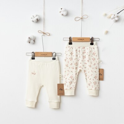 Toptan Kız Bebek 2'li Pantolon Takım 3-9M Ciccimbaby 1043-4961 - Ciccimbaby