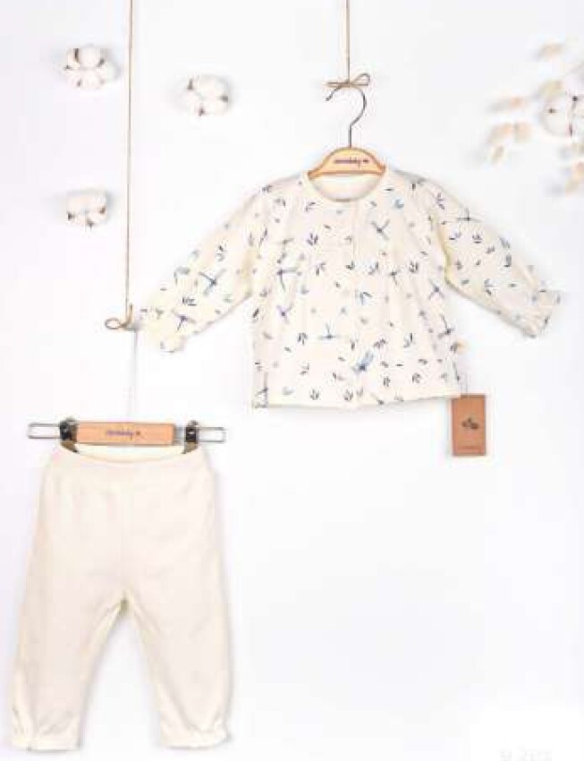 Toptan Kız Bebek 2'li Pijama Takımı 3-18M Ciccimbaby 1043-4933 - 1