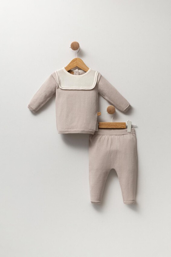 Toptan Kız Bebek 2'li Triko Takım 0-12M Babyline 2015-24120-1 - 2