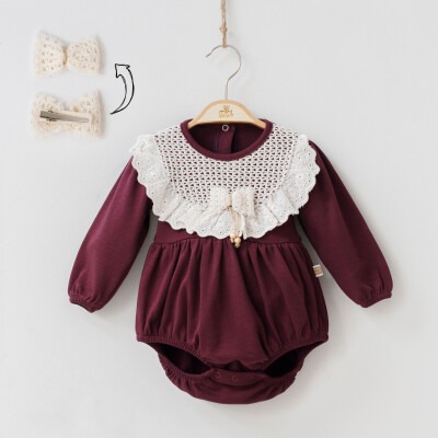 Toptan Kız Bebek 2'li Tulum ve Toka 6-12M Minizeyn 2014-9001 - Minizeyn (1)