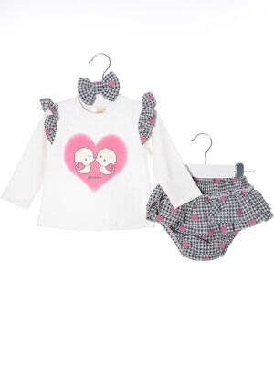 Toptan Kız Bebek 3Lü Etekli Takım 3-12M Serkon Baby&Kids 1084-M0149 - Serkon Baby&Kids (1)