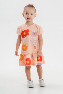 Toptan Kız Bebek Baskılı Elbise 6-18M Tuffy 1099-1212 - Tuffy