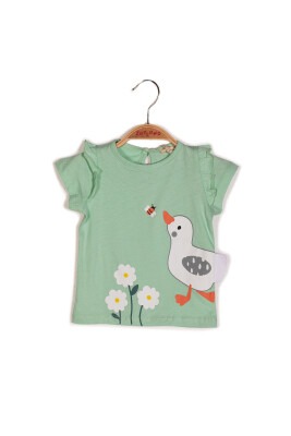 Toptan Kız Bebek Baskılı Kısa Kollu T-shirt 3-24M Zeyland 1070-231Z2KDU51 - Zeyland