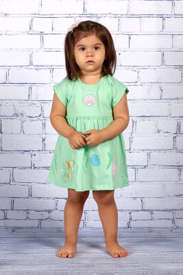 Toptan Kız Bebek Baskılı Örme Elbise 9-36M Zeyland 1070-231Z2CPF37 - Zeyland