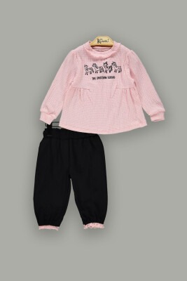 Toptan Kız Bebek Bluz ve Pantolon Takım 9-18M Kumru Bebe 1075-3942 - Kumru Bebe (1)