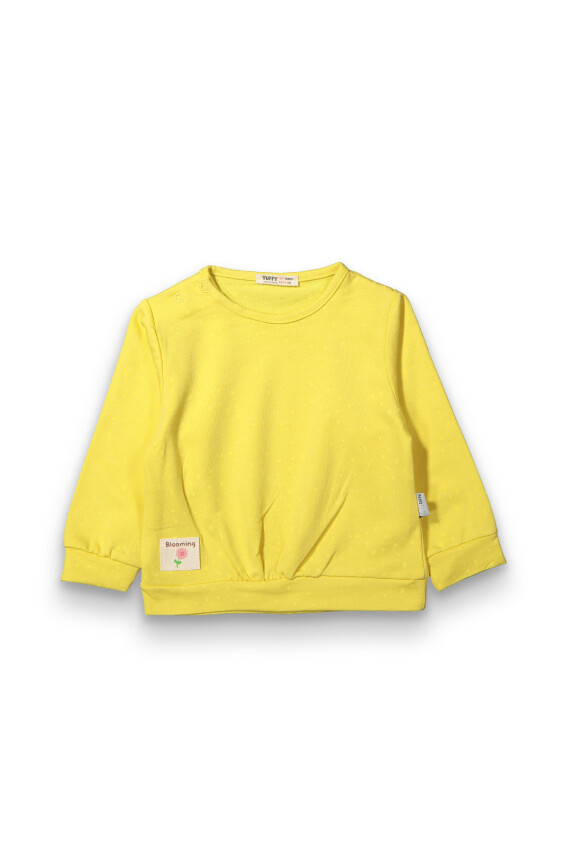 Toptan Kız Bebek Çiçek Desenli Sweatshirt 6-18M Tuffy 1099-0425 - 2