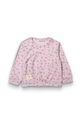 Toptan Kız Bebek Çiçek Desenli Sweatshirt 6-18M Tuffy 1099-0425 - 3