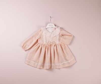 Toptan Kız Bebek Dantalli Elbise 6-18M BabyRose 1002-4108 - BabyRose