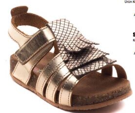 Toptan Kız Bebek Deri Sandalet 21-25EU Minican 1060-S-B-1287 - Minican
