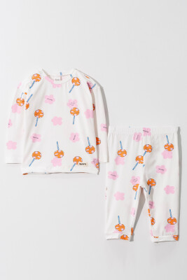 Toptan Kız Bebek Desenli Pijama Takımı 6-18M Tuffy 1099-1003 - 2