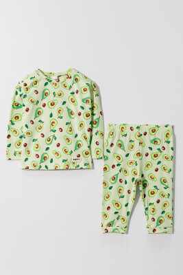 Toptan Kız Bebek Desenli Pijama Takımı 6-18M Tuffy 1099-1003 - Tuffy