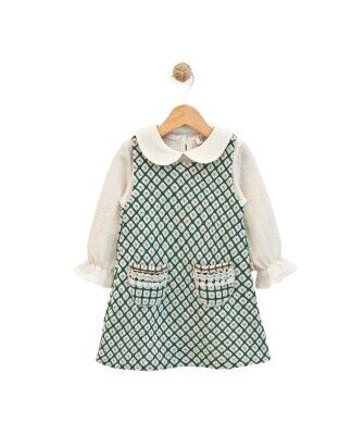 Toptan Kız Bebek Ekose Elbise 9-24M Lilax 1049-6200 - 1
