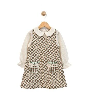 Toptan Kız Bebek Ekose Elbise 9-24M Lilax 1049-6200 - Lilax (1)