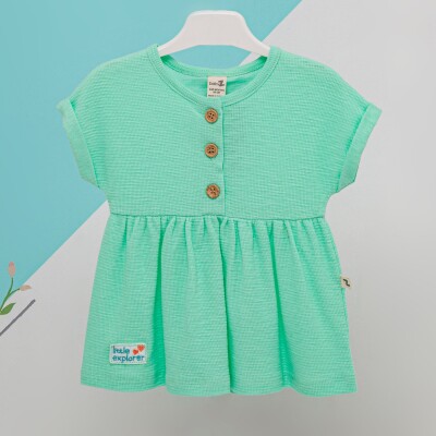 Toptan Kız Bebek Elbise 6-18M BabyZ 1097-5336 Yeşil